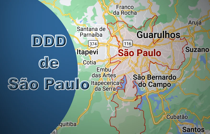 Lista completa de DDDs do estado de São Paulo