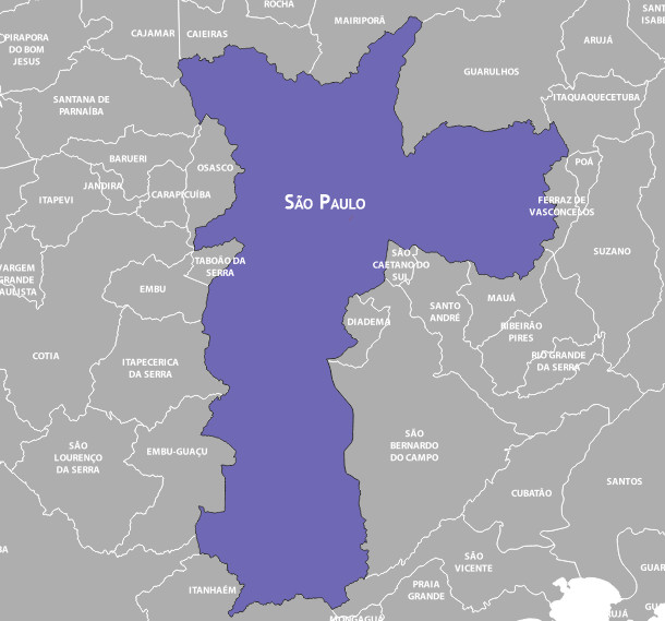 qual a área de são paulo cidade