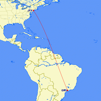 tempo voo sao paulo nova york