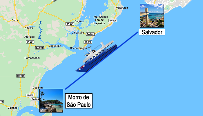 tempo de viagem salvador morro de sao paulo
