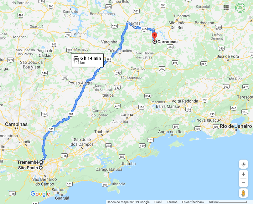 tempo de viagem são paulo minas gerais avião