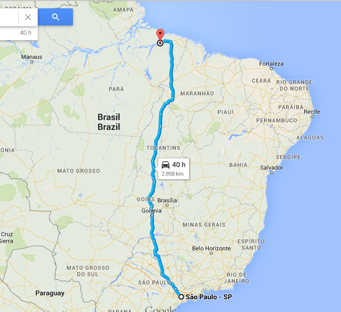 quantos km de São Paulo