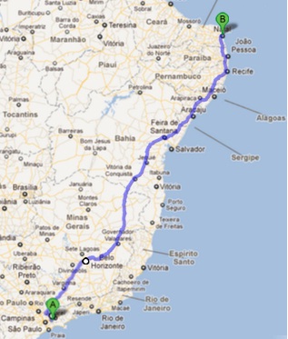 viagem de carro sao paulo belo horizonte tempo